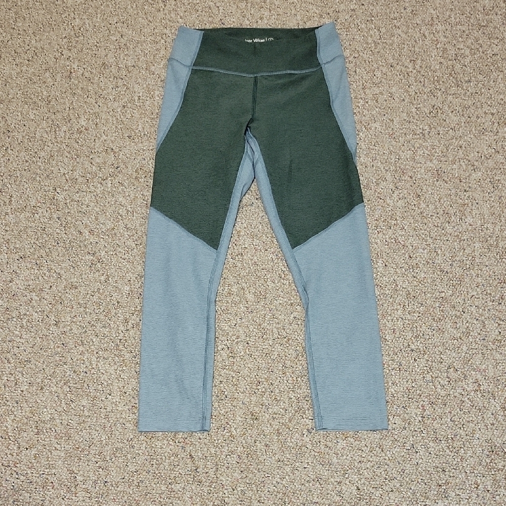 Madewell X Outdoor Voices women's Sz Small Leggings blue green yoga